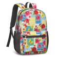 thumbnail image 2 of Pioneer Flower Floral Print Pattern 17" School Backpacks for Teens,Waterproof Oxford Fabric,S-Shape Padded Straps for School,Travel,Hiking,Camping, 2 of 5
