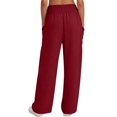 thumbnail image 5 of Womens Baggy Wide Leg Palazzo Pants Summer Casual Boho Smocked High Waist Lounge Trousers Beach Travel Vacation Pants S, 5 of 5