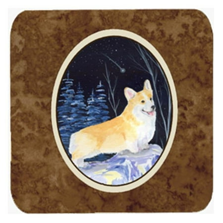 

Starry Night Corgi Foam Coasters - Set Of 4 3.5 x 3.5 In.