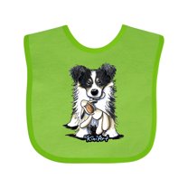 Inktastic Tri-color Border Collie Boys or Girls Baby Bib