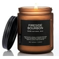 thumbnail image 1 of M&SENSE Fireside Bourbon Natural Soy Wax Candle, Non-Toxic Smoky Scented Candle Housewarming Gifts for Men & Women, 7.05oz Up to 50 Hours Burn Time Aromatherapy Candle for Bedroom & Bathroom Decor, 1 of 8