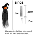 thumbnail image 6 of Light up Witch Stakes Halloween Yard Decorations, Set of 3 Scary Witches with LED Lights, Voice Control With Glowing Head, Life Size, Haunted House Props for Outdoor Garden Lawn Party Decor, 6 of 6