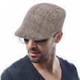 thumbnail image 2 of Boina para hombre Sombrero plano para vendedor de periódicos Gorra ajustable Sombrero de hombre transpirable Patrón de estilo europeo y americano Sombrero octogonal Otoño e invierno Gorra con visera, 2 of 8