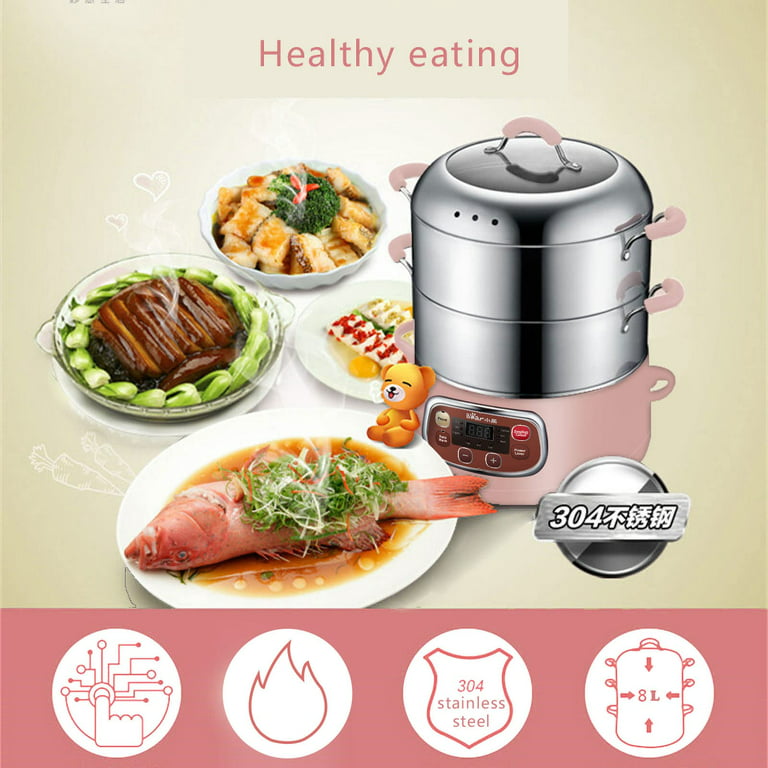Bear 220v Electric Steamer Three-layer 10l Stainless Steel