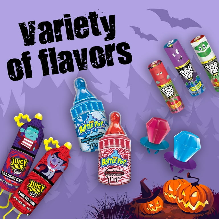 Halloween Ring Pops, Juicy Drop, Baby Bottle, Push, Assorted