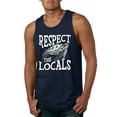 thumbnail image 2 of Wild Bobby Respect The Locals Save Our Oceans Turtle Animal Lover Men Graphic Tank Top, Navy, XX-Large, 2 of 6