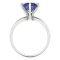 thumbnail image 4 of 2.5 ct Round Cut Simulated Tanzanite Solitaire Engagement Ring for Women in 18K White Gold, 4 of 5