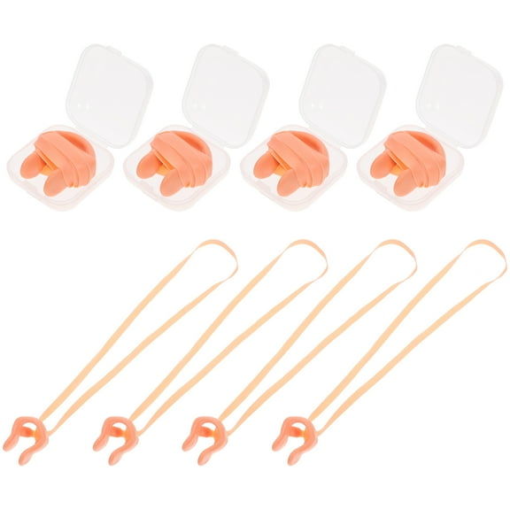 Raindrops  12 Pcs Nose Clip Swimming Plugs Elastic Strap Child