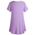 thumbnail image 2 of Made by Johnny Women's Tunic Top Casual T Shirt for Leggings S-5XL Plus Size XXXXXL LILAC, 2 of 6