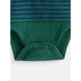 thumbnail image 3 of Wonder Nation Baby Boys' Striped Cotton Polo Bodysuit with Long Sleeves, Sizes 0M-24M, 3 of 3