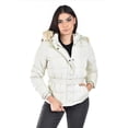 thumbnail image 1 of Chamarra con cinto y capucha desmontable Roman Fashion /Juvenil, 8380 (Hueso) blanco G, 1 of 5