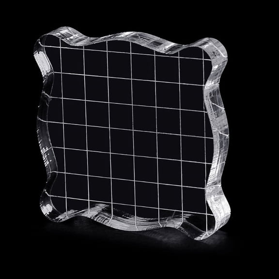 Acrylic Clear Stamping Block Grid and Grip Scrapbook Craft Making Essential Tool