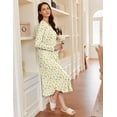 thumbnail image 2 of Ekouaer Nightgowns for Women with Pockets Long Sleeves Nightshirts Ladies Nightdress Plus Size Pajama Dress, 2 of 6