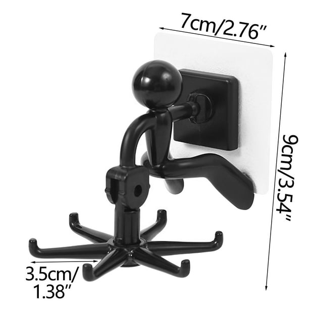 Estante de Almacenamiento de Cocina 360 Grados Gancho de Almacenamiento Giratorio Perforador de Cocina - Gancho Adhesivo Montado en la Pared Ganchos de Estantería de Utensilios de Cocina para la Pared