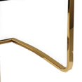 thumbnail image 4 of Gyn 17 Inch Dining Chair Set of 2, Cantilever Base, Black Gold Faux Leather, 4 of 6