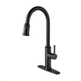 thumbnail image 5 of Cfowner Kitchen Faucet, Commercial Faucet with Pull Down Sprayer, Single Handle Sink Faucet, 360°Swivel Spout, 2 Modes, Matte Black, 5 of 7