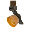 thumbnail image 1 of Benjara BM220794 12W Integrated LED Track Fixture with Polycarbonate Head, Bronze & Orange, 1 of 5