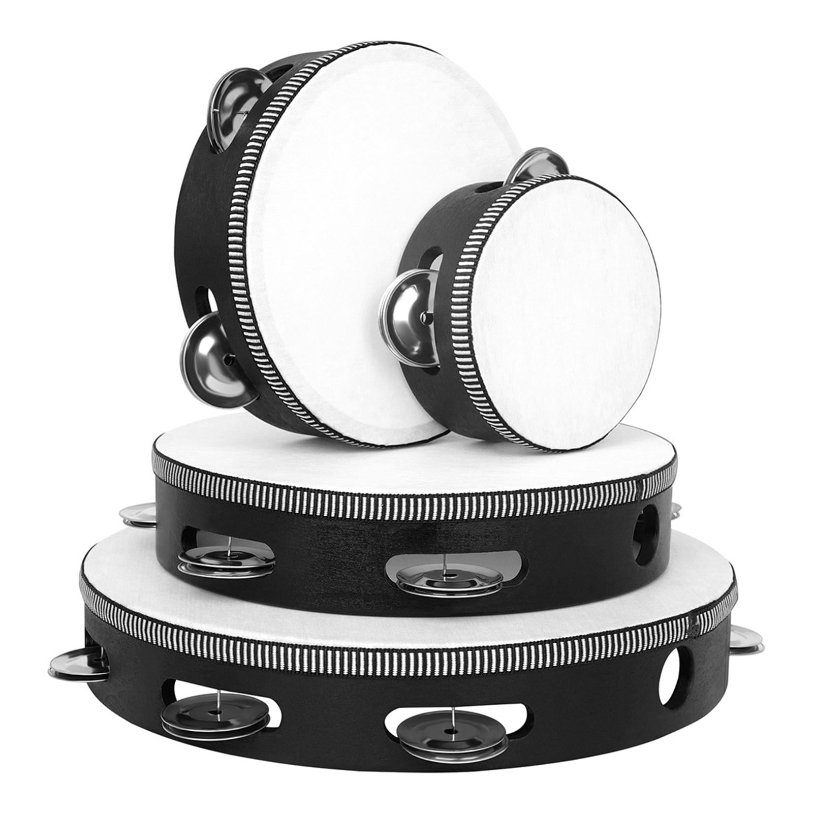 LeeQinersw 4 Pieces Tambourine Durable Percussion Instrument 4inch 6inch 8 inch and 10 inch