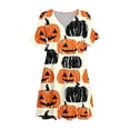 thumbnail image 5 of Stamzod Womens Sleep Shirts V-Neck Ruffled Halloween Nightgown Loose Casual Short Sleeve House Dresses for Women with Pockets XXL, 5 of 5
