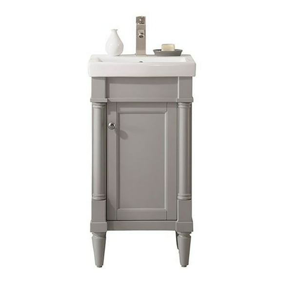 Furniture Indoor Home Decorative Washroom, Kitchen 18" Gray Sink Vanity