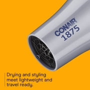 Conair 1875W Compact Folding Handle Hair Dryer, Travel Hair Dryer, Dual Voltage