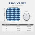 thumbnail image 2 of Kdxio Blue Squares Print 2-Piece Sun Shade Front Windshield - Foldable Car Front Window Sunshades For Most Sedans Suv Truck, 2 of 6
