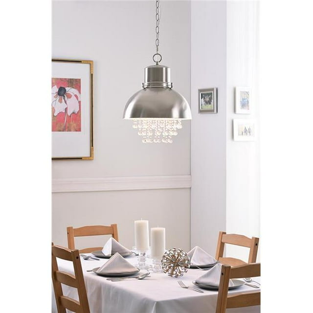 Kenroy Home 93590BS 18.25 in. Nicole 1 Light Pendant - Brushed Steel