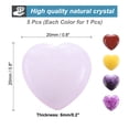 thumbnail image 2 of 5 Piezas de Piedras de Cuarzo en Forma de Corazón, Piedras de Preocupación para Equilibrar la Ansiedad en Color Púrpura, Rojo, Amarillo, Rosa y Púrpura Claro, 2 of 5
