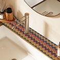 thumbnail image 2 of Yayeee Faucet Mat for Kitchen Sink 14.7" Diatomite Long Splash Guard Pad, Brown Geometric, 2 of 7