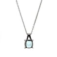thumbnail image 3 of Rhodium Over Sterling Silver 3Ctw Sky Blue Topaz & White Topaz Pendant, 3 of 3