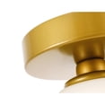 thumbnail image 4 of Gene 1 light Brass and Frosted white glass Flush mount, 4 of 14