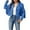 Z001-Blue, variant on Women's Fringe Suede Jackets Fall Fashion Long Sleeve Tassel Motorcycle Coats Western Trendy Casual Outdoor Cropped Jackets