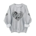 thumbnail image 1 of SOMOWI Chandail pour Femmes de la Saint-Valentin à Imprimé, Manches Longues, Col Rond, Chandail Décontracté, Vêtement, Gris Pâle, Sortie, Hauts d'Automne, G, 1 of 5