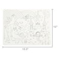 thumbnail image 6 of Pen+Gear Washable Fairytale Coloring Placemat Kit with 4 Crayons, Black and White, 6 of 6