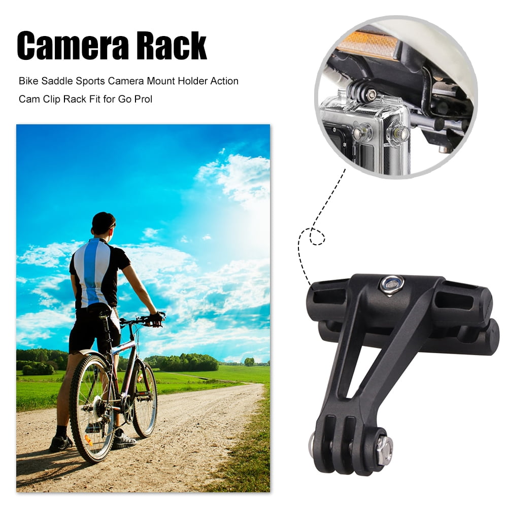 Bike Saddle Sports Camera Mount Holder Action Cam Clip Rack Fit for Go Prol 
