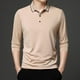 thumbnail image 5 of Blusa y camisa de manga larga con cuello vuelto para hombre, pijama deportivo para el hogar, camiseta de color liso, blusa deportiva de poliéster para hombre, 5 of 6