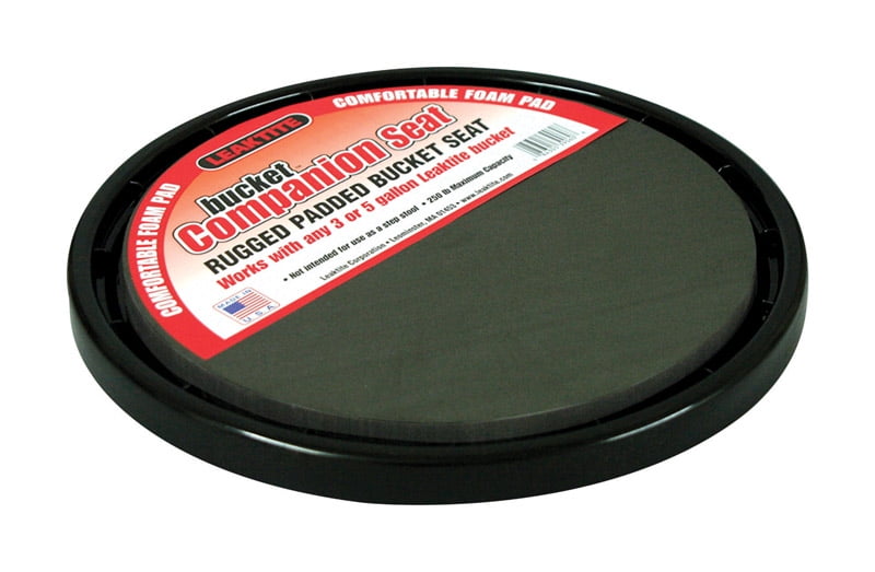 Leaktite 5 gal. Padded Bucket Seat Lid Black