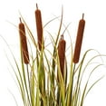 thumbnail image 5 of Vickerman 48" Artificial Potted Grass with Brown Cattails., 5 of 5