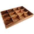 thumbnail image 1 of Miangastore Wooden Tea Box Tea Bag Holder Kitchen 12-compartment Sugar Packets Storage Box, 1 of 8