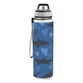 thumbnail image 2 of Shark Heart Pattern Sport Water Bottle Tritan with Straw 1000ml Portable for Outdoor Daily Use, 2 of 7