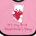 thumbnail image 4 of Inktastic It's My First Valentine's Day Boys or Girls Baby Bib, 4 of 4