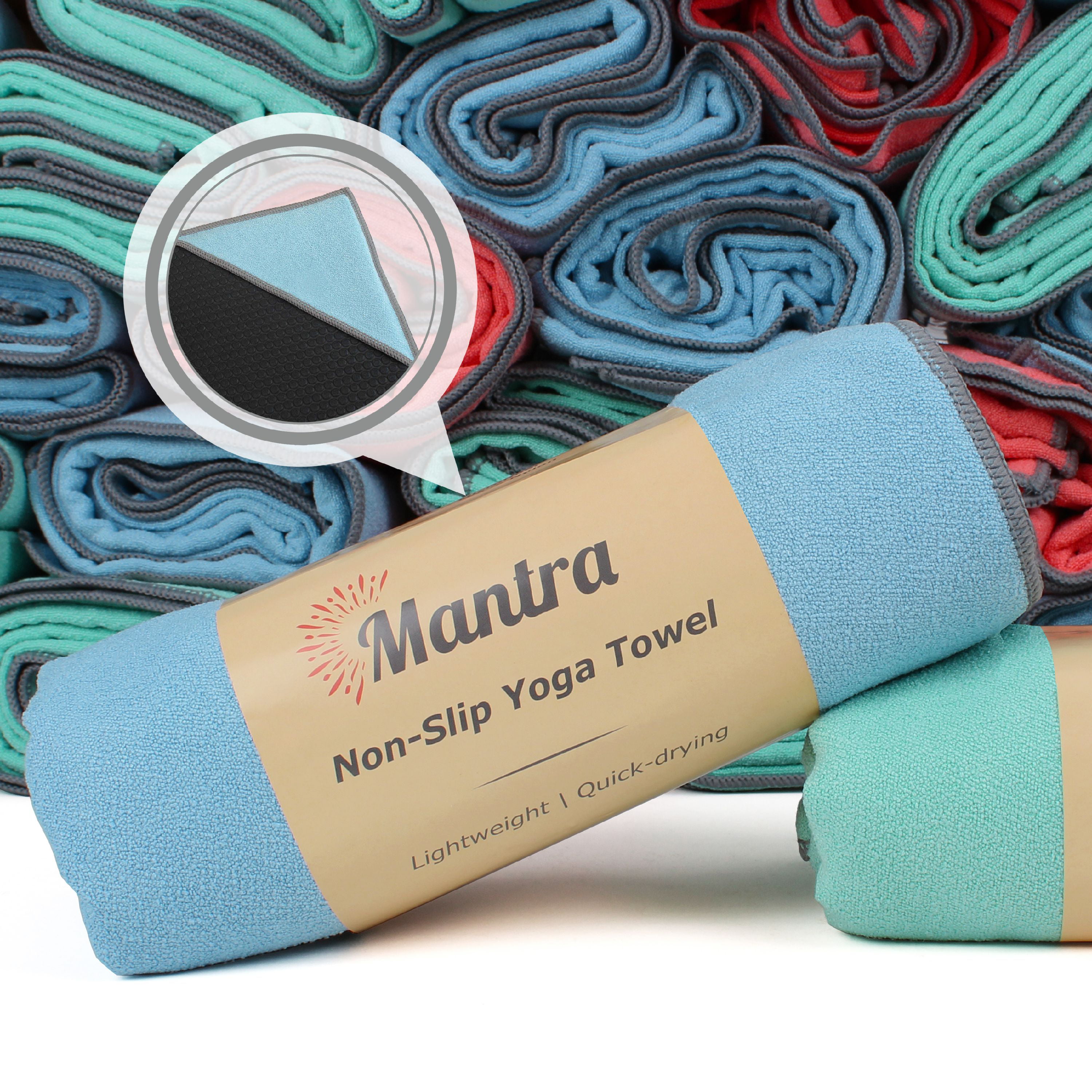 yoga towel with corner pockets