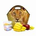 thumbnail image 2 of SUNENAT Neoprene Lunch Tote Bag Wildlife African Lion Face Animals in Masai Mara Kenya Reusable Neoprene Portable Lunchbox Handbag Cooler, 2 of 2