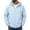 Light Blue, variant on Jackets for Men Full Zip Adjustable Toggle Hood Side Decorative Pocket Lightweight Casual Outer Jacket Versatile Daily Outer Coat, Size (S-3XL)