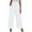 White, variant on aidice Cotton Linen Womens Pants High Waisted Loose Casual Drawstring Ruched Lightweight Crop Pants