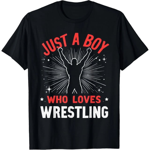 Solo Un Chico Que Ama La Lucha Libre, Los Chicos Y Los Niños, Playera De Niño Luchador