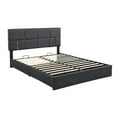 PU Leather Queen Platform Bed with Storage End of Bed Bench 2 Piece