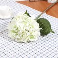 thumbnail image 2 of Ramo de flores de hortensias artificiales, flores de seda, boda, fiesta nupcial, decoración del hogar (blanco + verde), 2 of 2