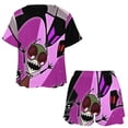 thumbnail image 3 of Invader Zim Summer Home Suit For Womens Short-Sleeved Pajama Set 2pcs Loungewear Soft Sleepwear T-Shirts Tee Shirt Top And Short Sleeping Pants, 3 of 8
