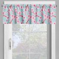 thumbnail image 2 of Ambesonne Cherry Blossom Window Valance, Inspirational Garden, 54" X 18", Pale Blue Redwood Pink, 2 of 5